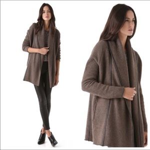 Vince Brown Open Front Cardigan Large